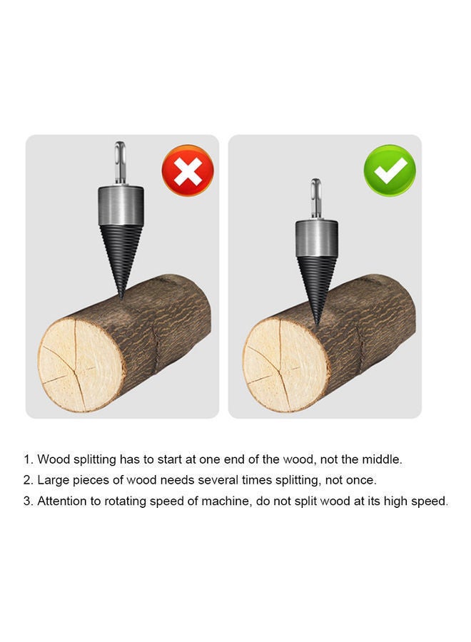 Firewood Log Splitter Drill Bit Black