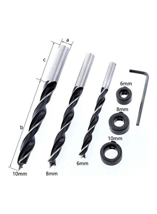 42-Piece Woodworking Drill Guide Kit Black 20.00X5.50X7.50cm