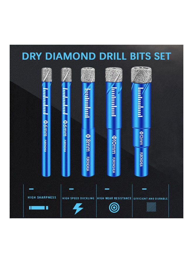 Dry Diamond Drill Bit Blue 10.00x6.00x10.00cm