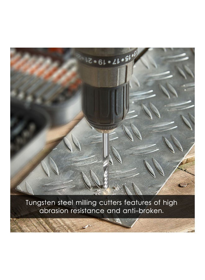 10-Piece Drill Bit Tool Silver