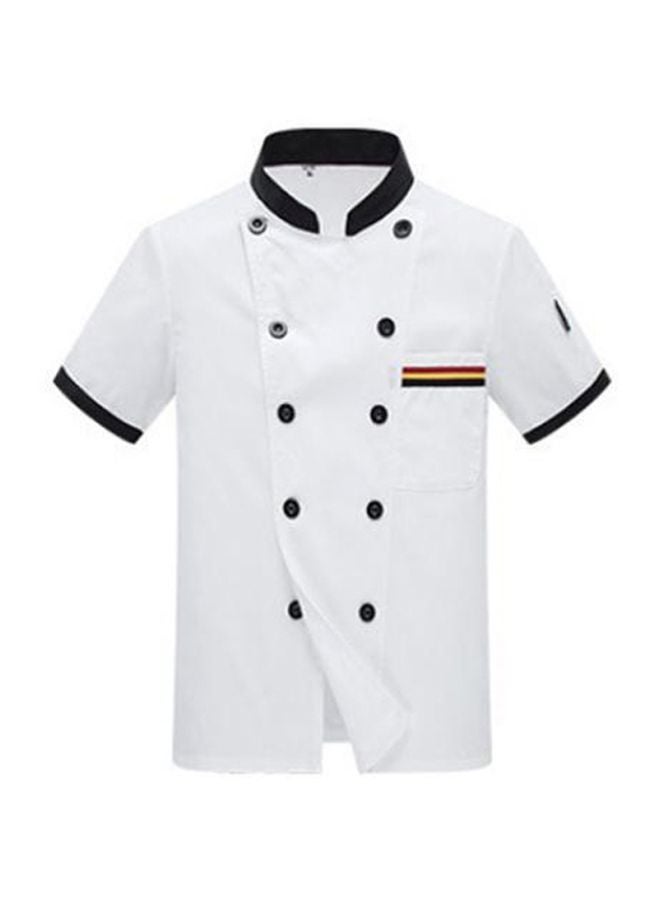 Pocket Detailed Chef Coat White/Black