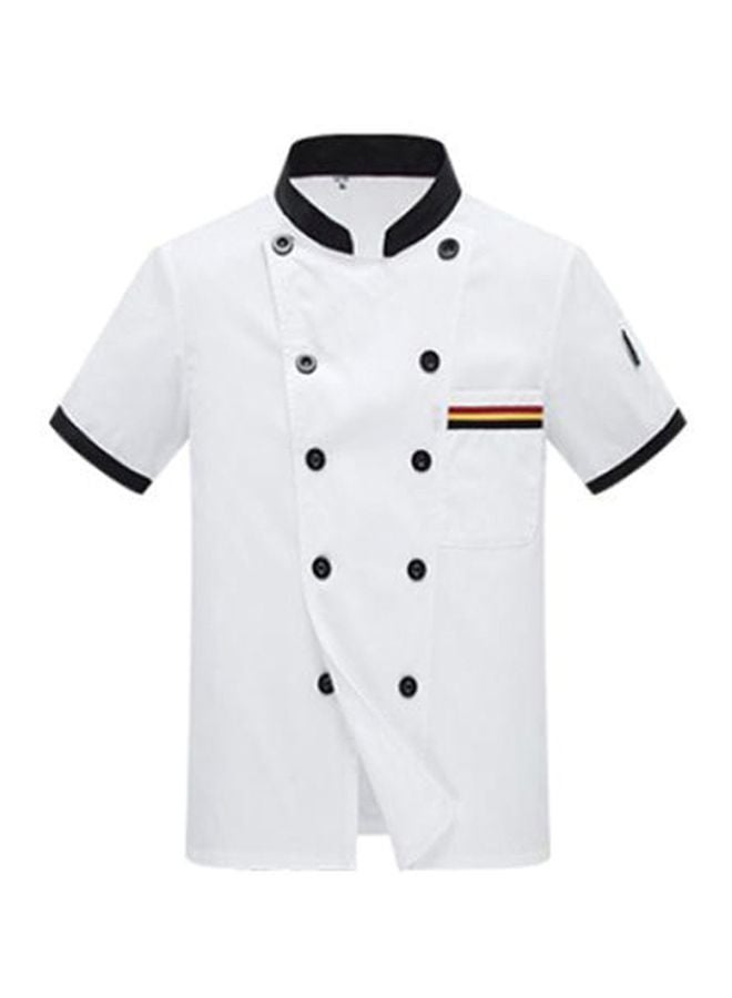 Pocket Detailed Chef Coat White/Black