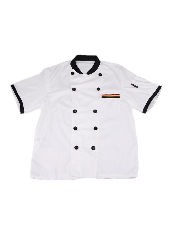 Pocket Detailed Chef Coat White/Black