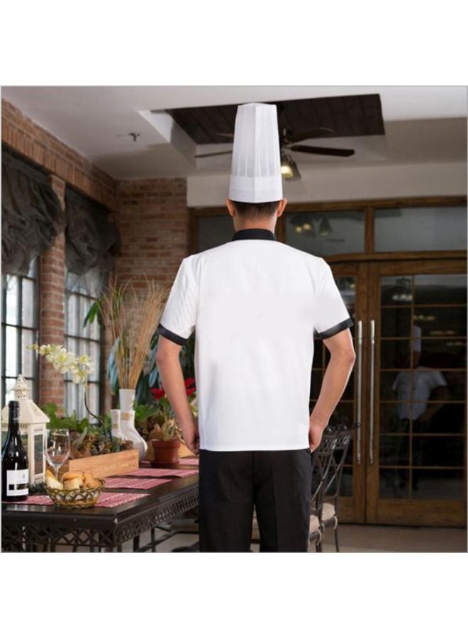 Pocket Detailed Chef Coat White/Black