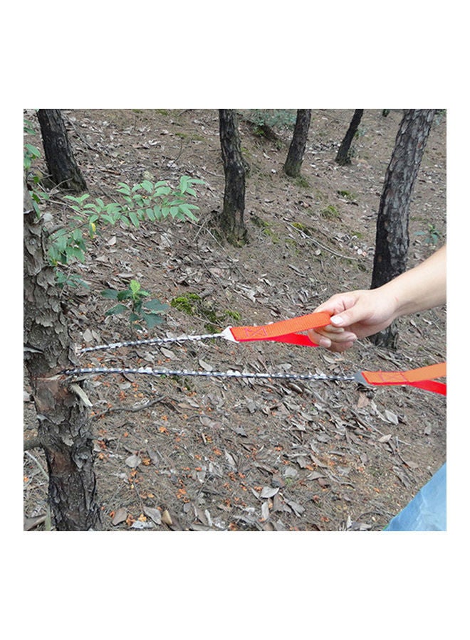Portable Outdoor Survival Hand Zipper Saw Orange/Black 20x5x10cm