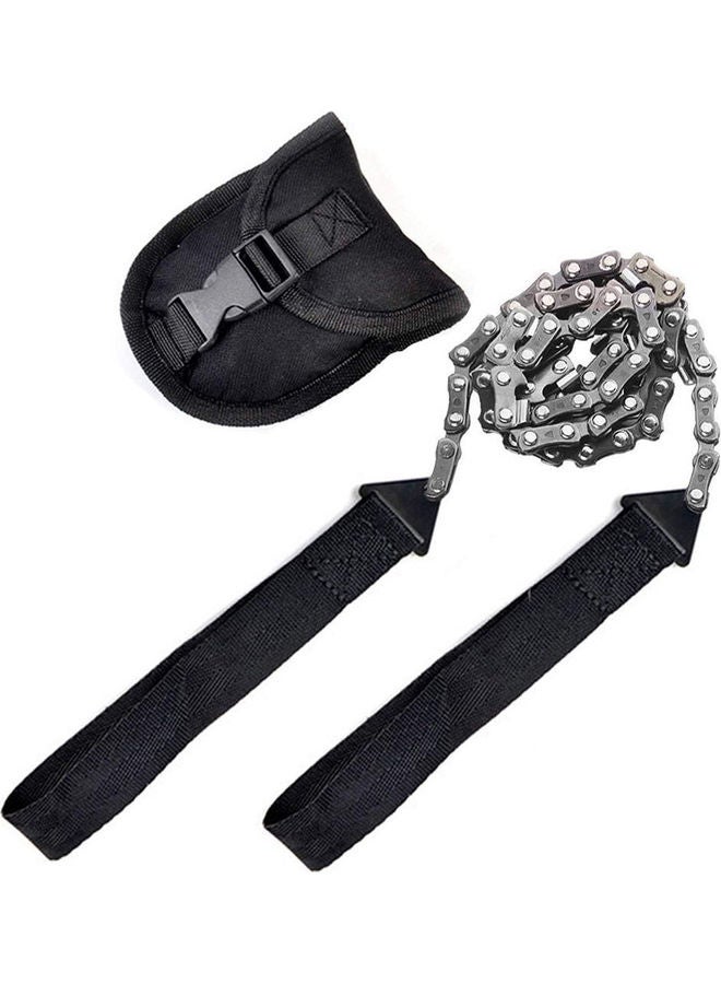 Portable Outdoor Survival Hand Zipper Saw Orange/Black 20x5x10cm