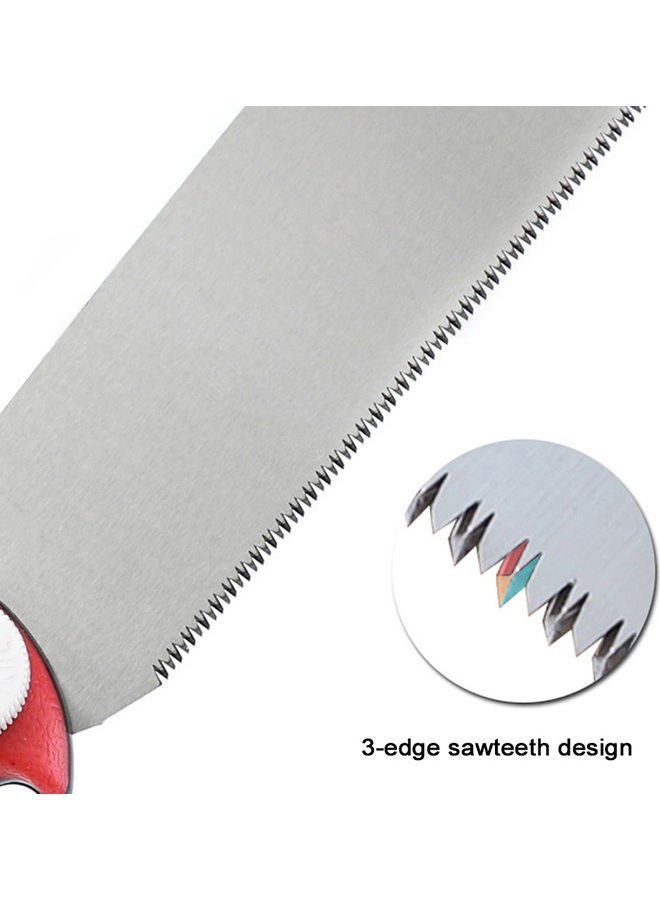 Double-Sided Hand Saw Silver/Red