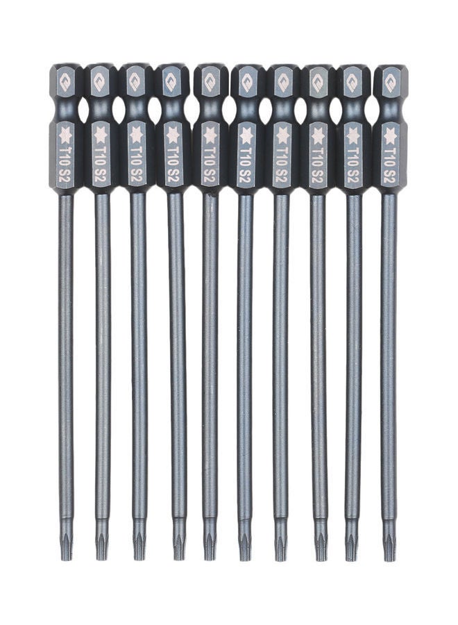 10-Piece Security Torx Bit Set Grey