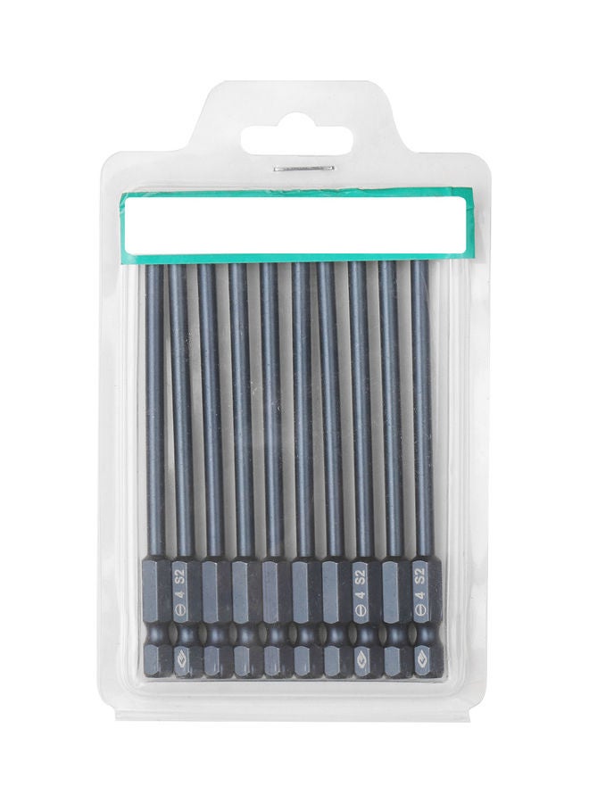 10-Piece Electric Screwdriver Bit Set Grey