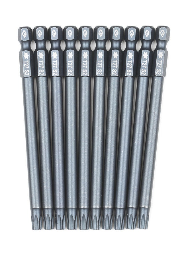 10-Piece Security Torx Bit Set Grey