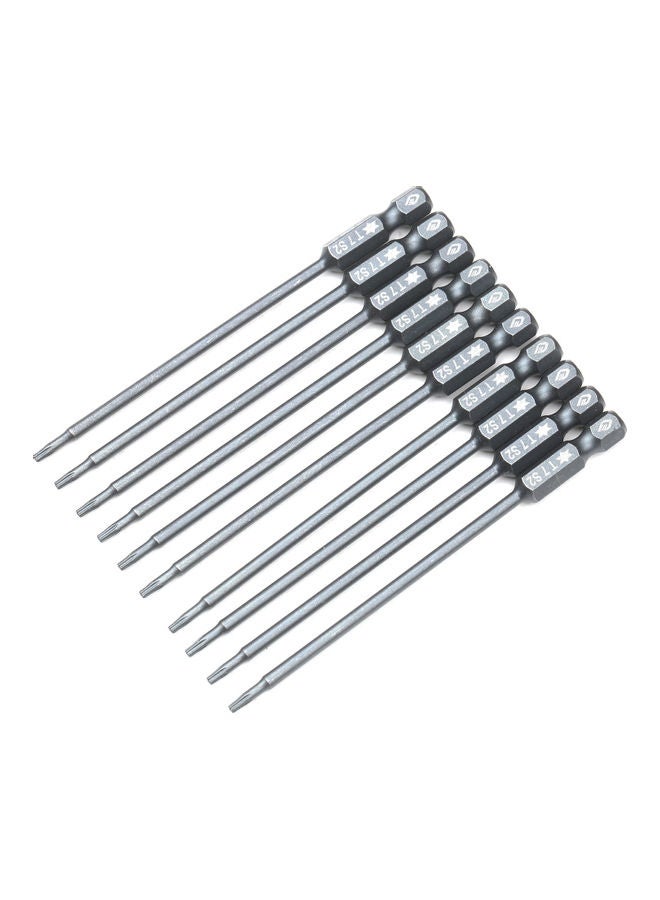 10-Piece Security Torx Bit Set Grey