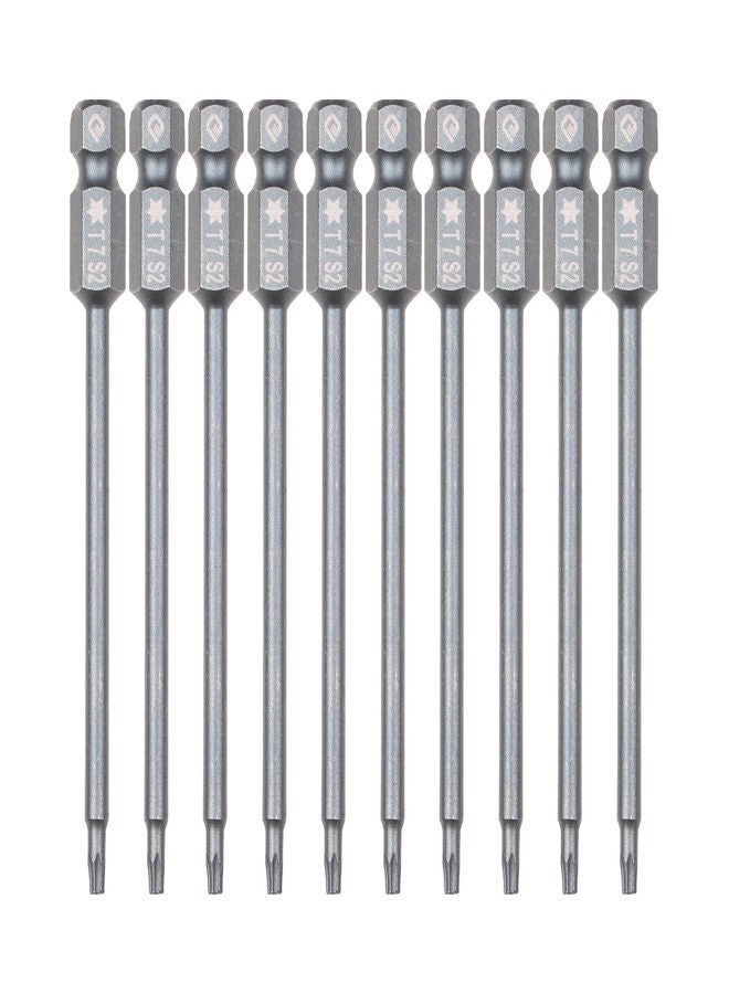 10-Piece Security Torx Bit Set Grey