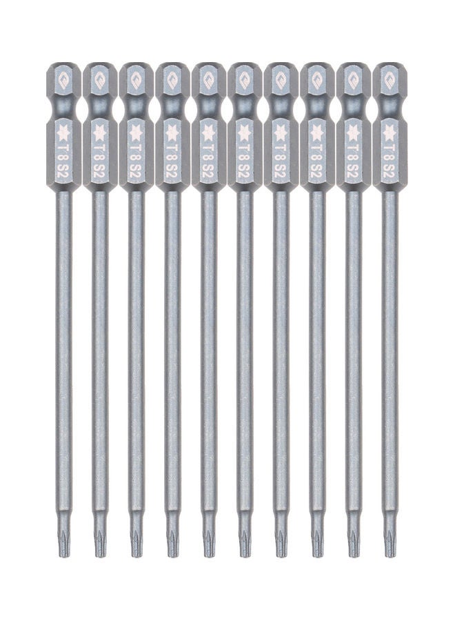 10-Piece Security Torx Bit Set Grey