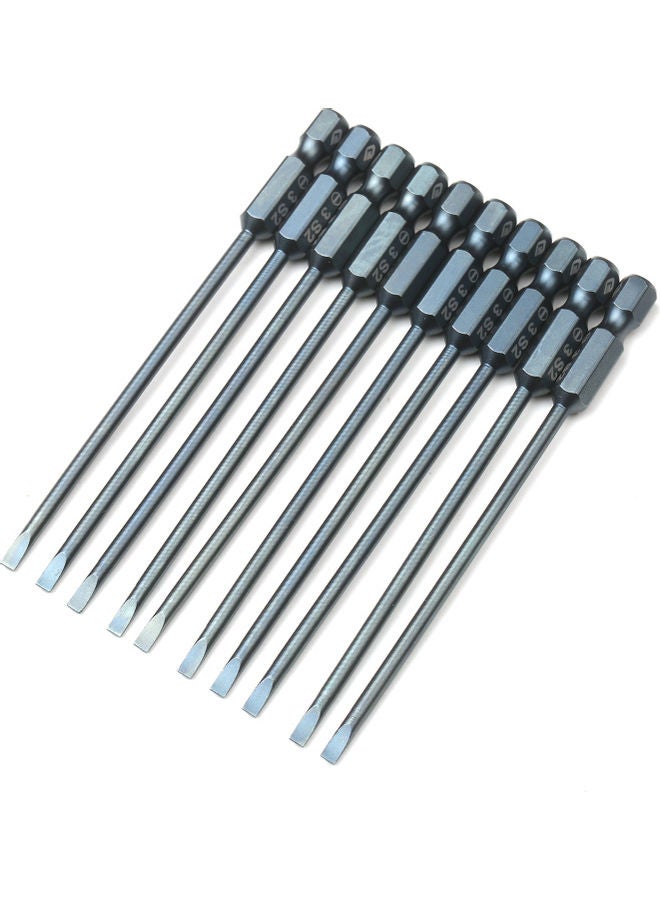 10-Piece Electric Screwdriver Bit Set Grey