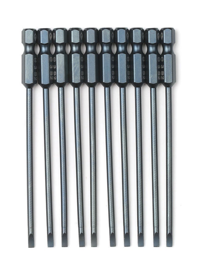 10-Piece Electric Screwdriver Bit Set Grey