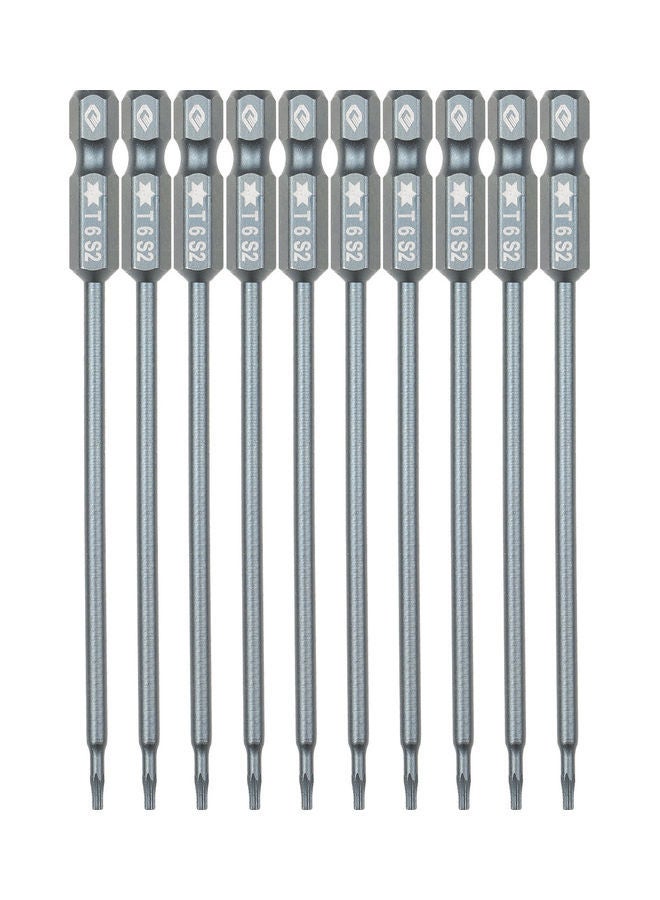 10-Piece Security Torx Bit Set Grey