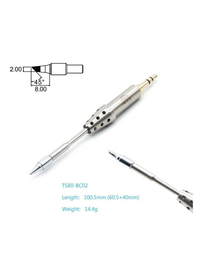 TS80P Metal Soldering Iron Tip Silver