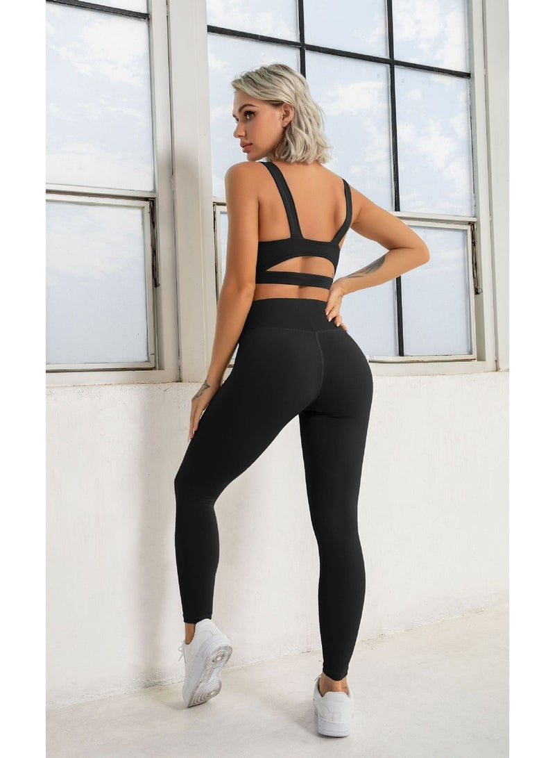 Women Compression Stretchy Slim Fit Moisture Yoga Wear Set