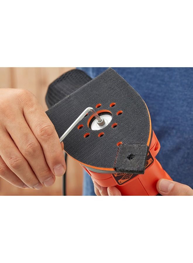 4-in-1 Multi Sander with Interchangeable Base 200W BEW200-GB Orange/Black