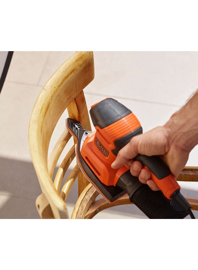 4-in-1 Multi Sander with Interchangeable Base 200W BEW200-GB Orange/Black