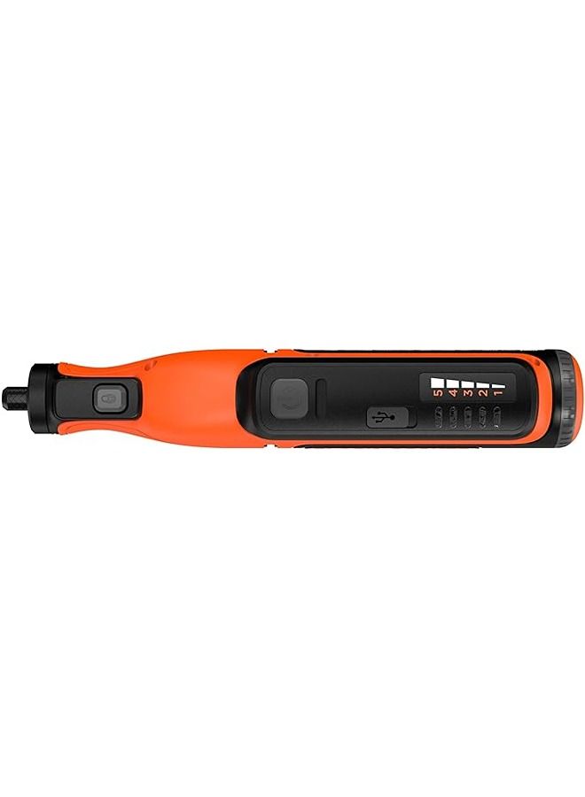 Cordless Multifunctional Rotary Tool With 37 Accessories 7.2V 1.5Ah BCRT8I-XJ Orange/Black