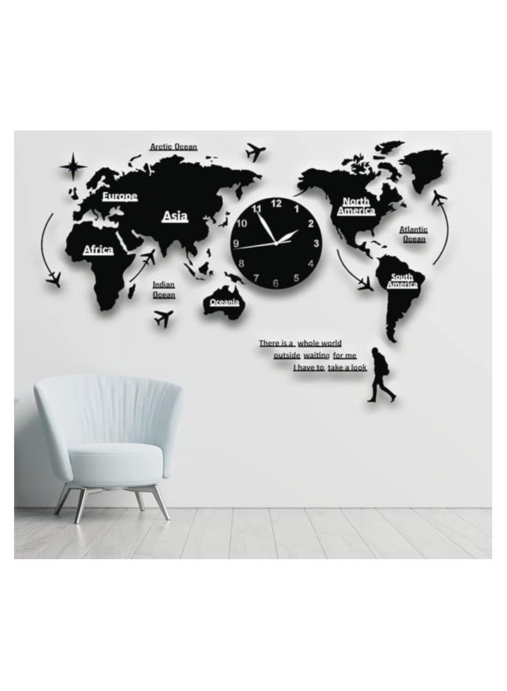 Clock Word Acrylic Wall Clock Black Best Home And Wall Décor