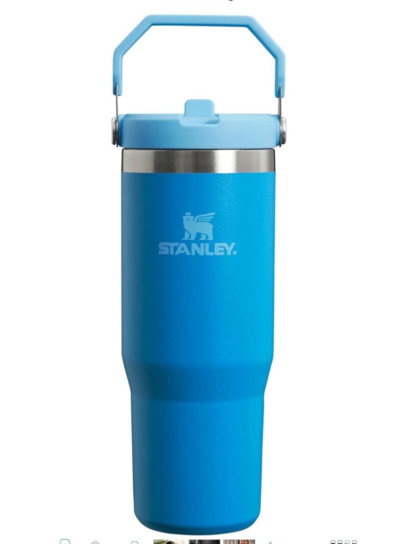 30oz Stanley Vacuum Insulated flask bottle with Lid and Straw for Water, Iced Tea or Coffee, Smoothie and More.