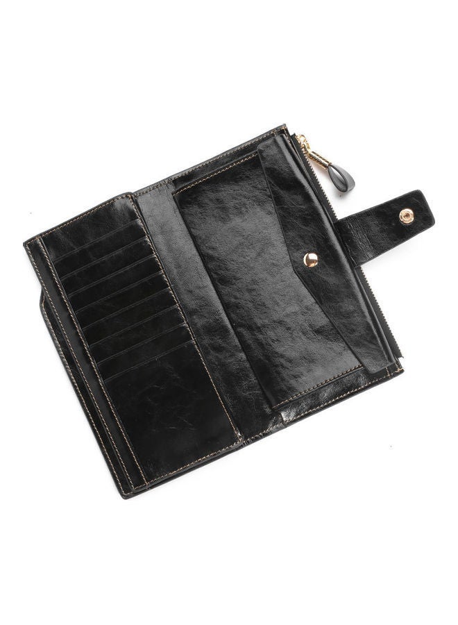 Antimagnetic Leather Purse Black