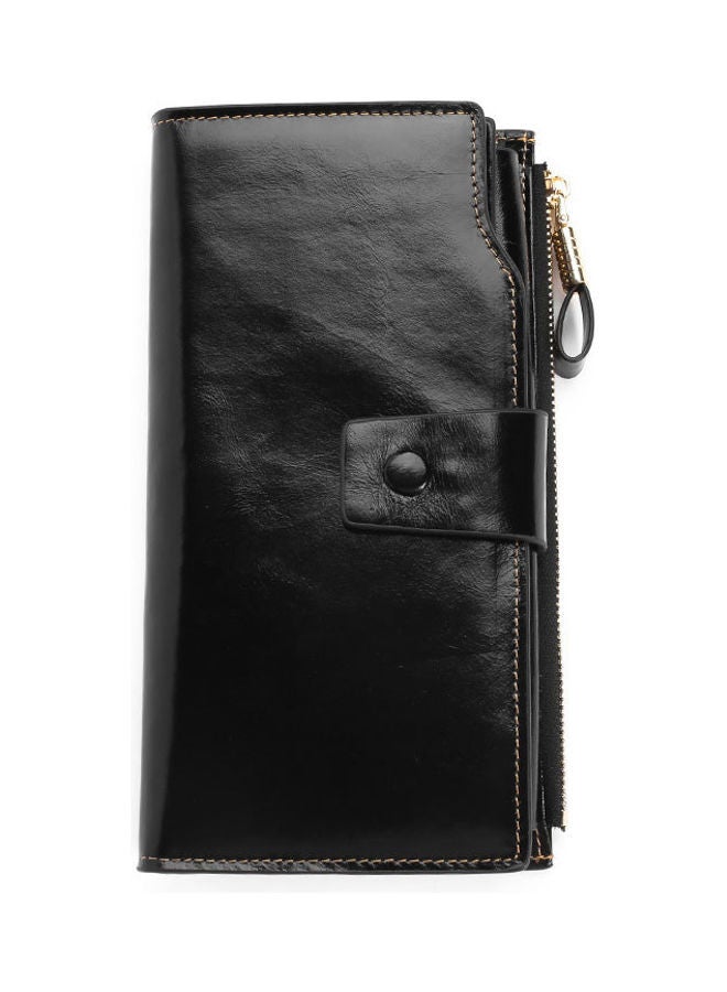 Antimagnetic Leather Purse Black