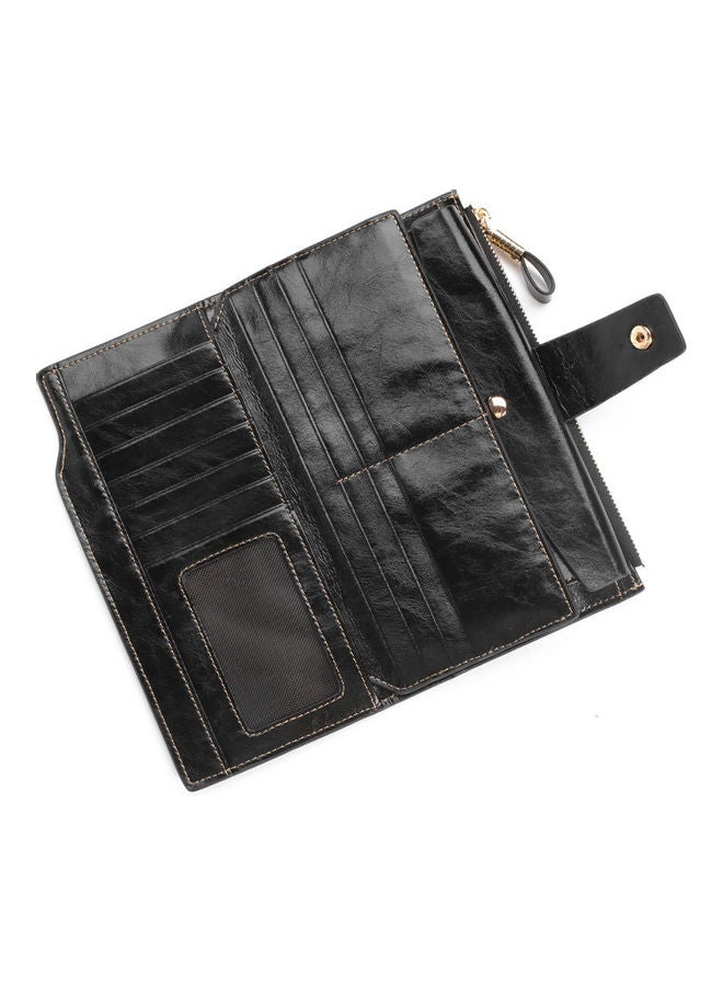 Antimagnetic Leather Purse Black