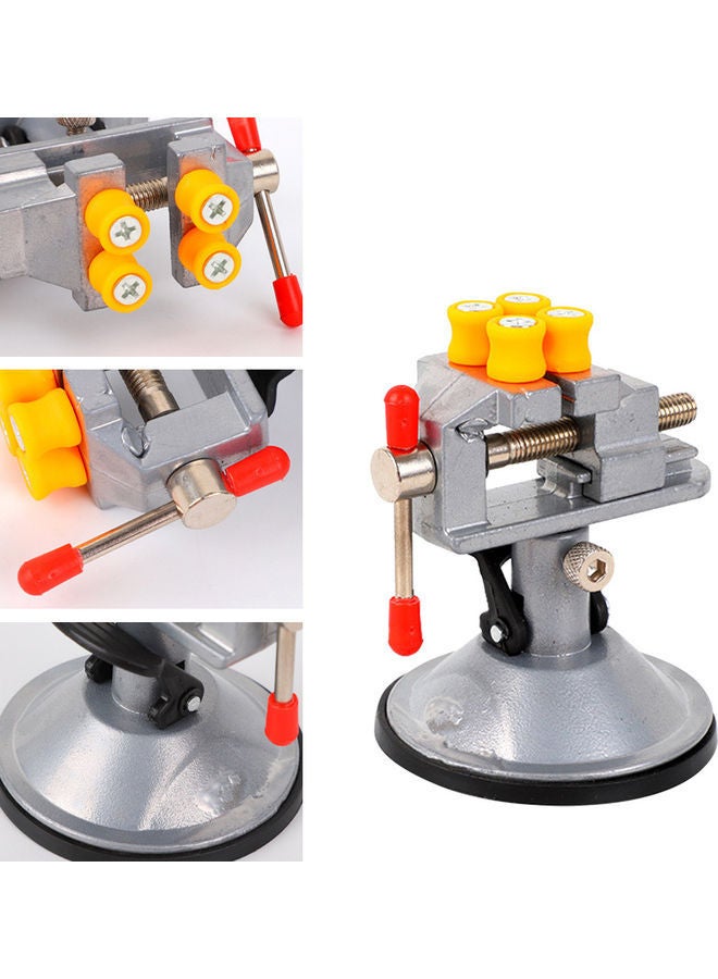 Mini Suction Vise Clamp Silver/Orange/Red