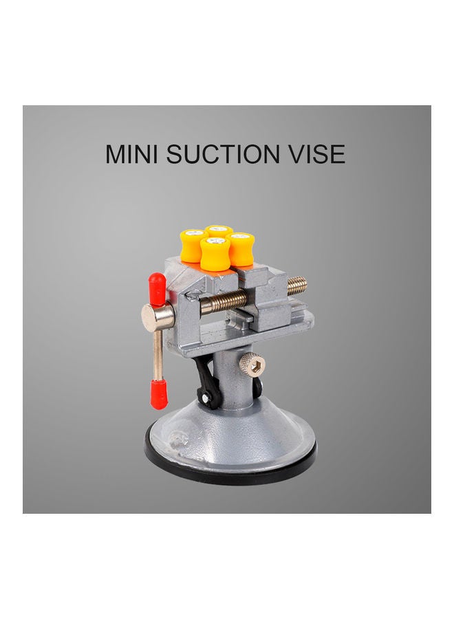 Mini Suction Vise Clamp Silver/Orange/Red