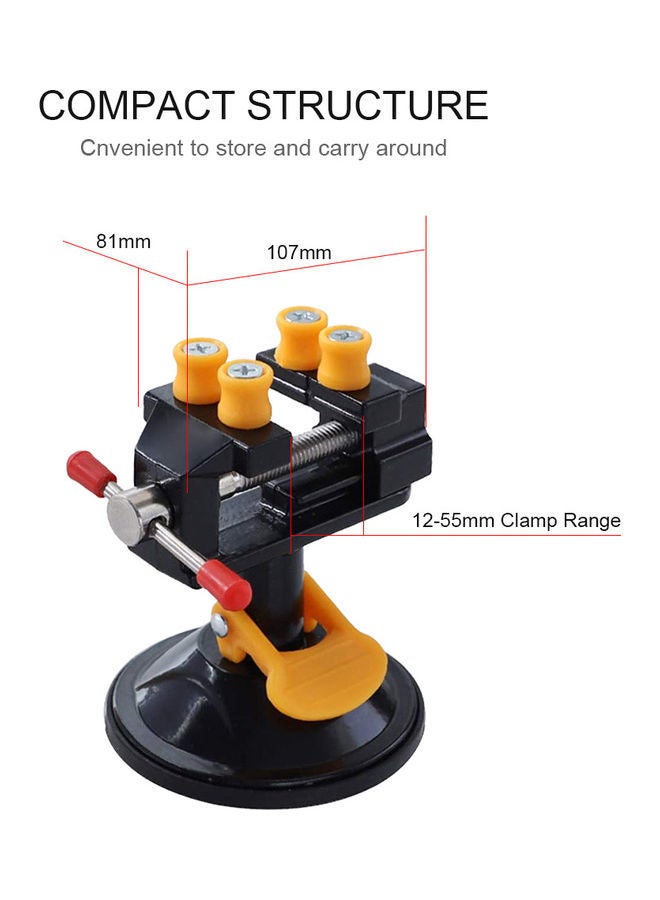 Mini Suction Vise Clamp Black