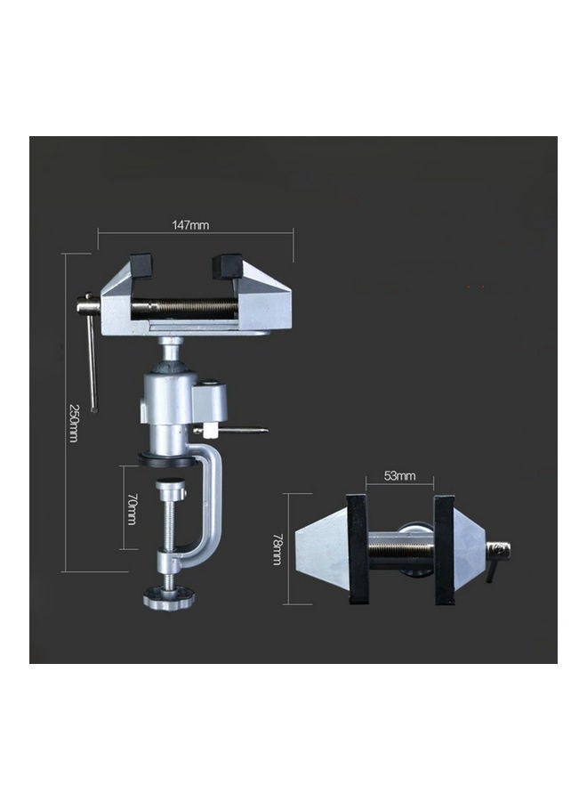 Aluminium Alloy Table Vise Clamp Silver