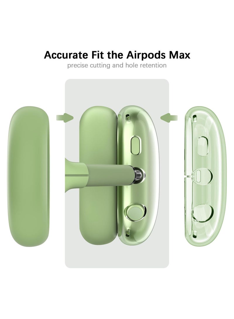 Suitable for Airpods Max Protective Cover Apple Max Earphone Shell Solid Color Silicone Soft Shell Earphone Cover Three-Piece Set