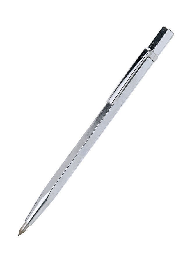 Glass Cutter Hard Metal Lettering Pen Silver 14.40x1.2x1.2cm