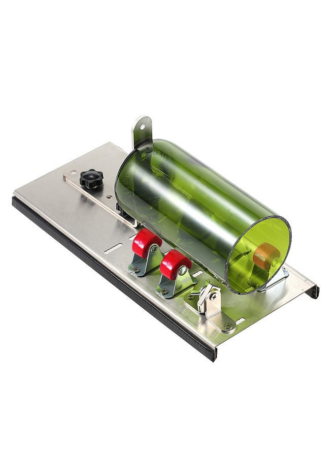 Stainless Steel Glass Bottle Cutter DIY Tool Wine Beer Bottles Cutting with Five Wheels Machine Silver 30.0x16.0x5.0cm