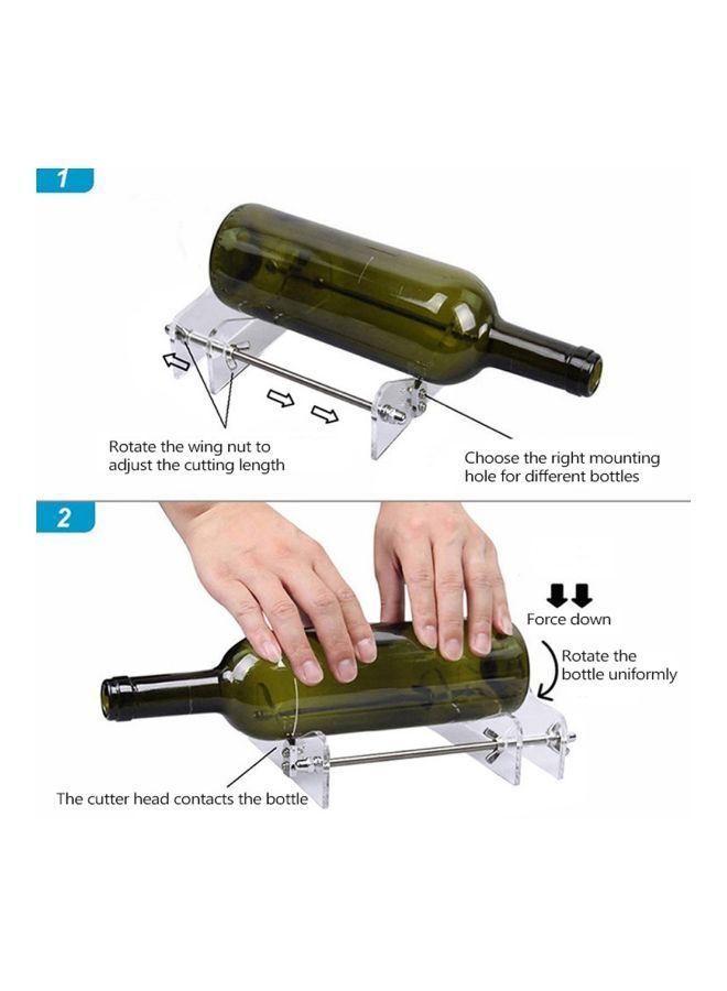 Glass Bottle Cutter Silver 7.9x5.9x3.0inch