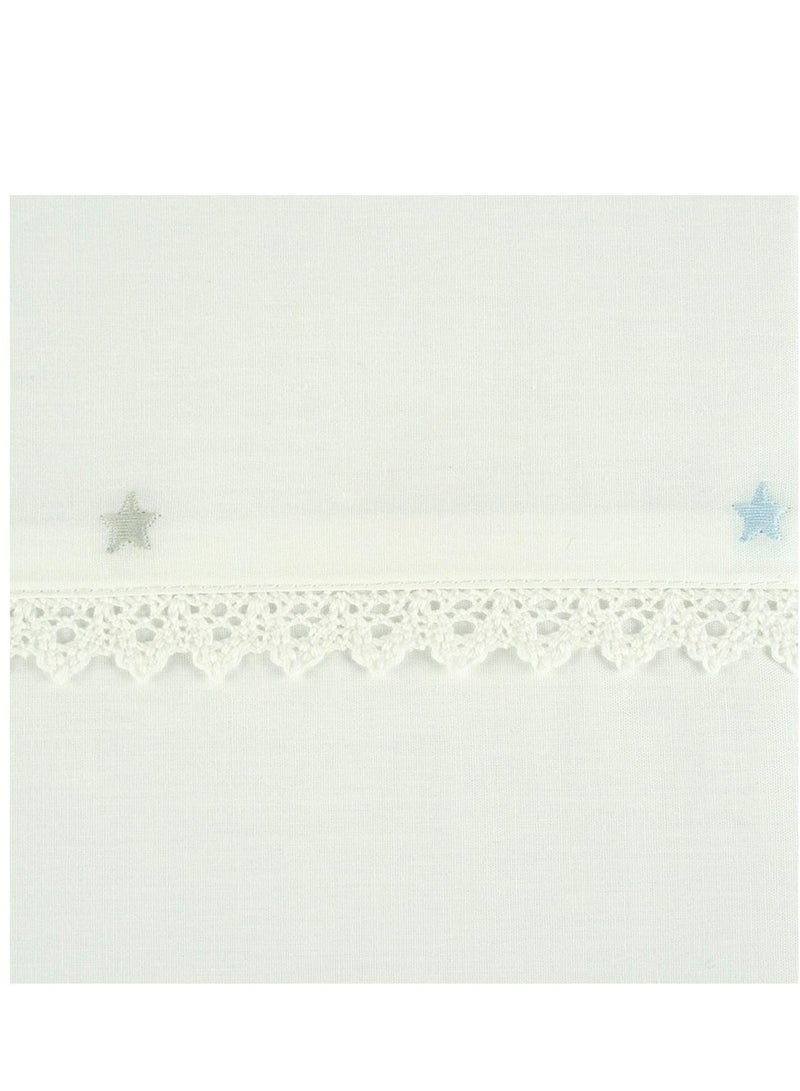 Bumble & Bird - Embroidered Duvet Cover & Pillowcase For Cot - Blue