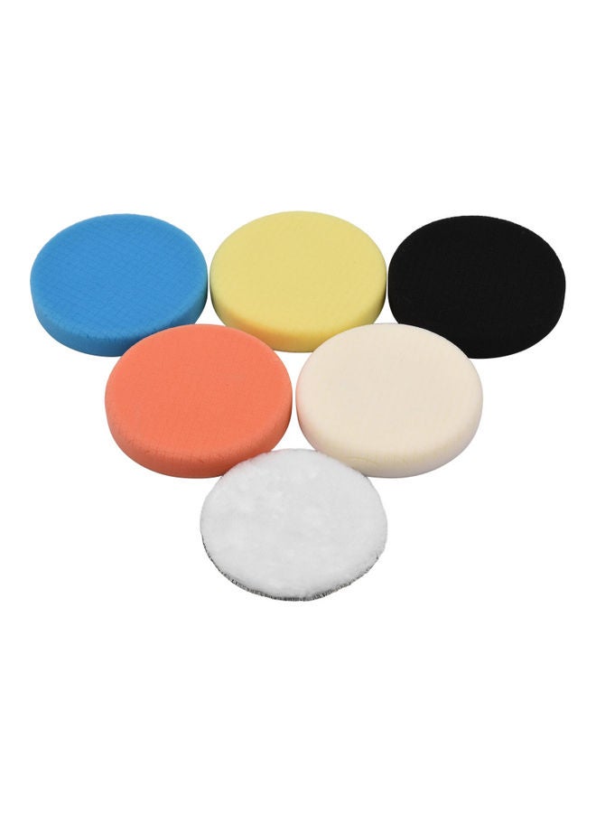 6-Piece Polishing Pad Set Multicolour