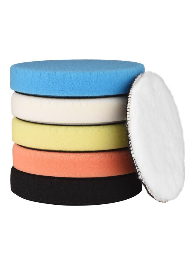 6-Piece Polishing Pad Set Multicolour