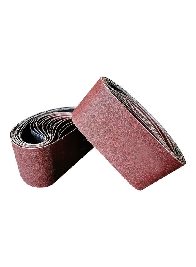 10-Pack Sanding Belts multicolour