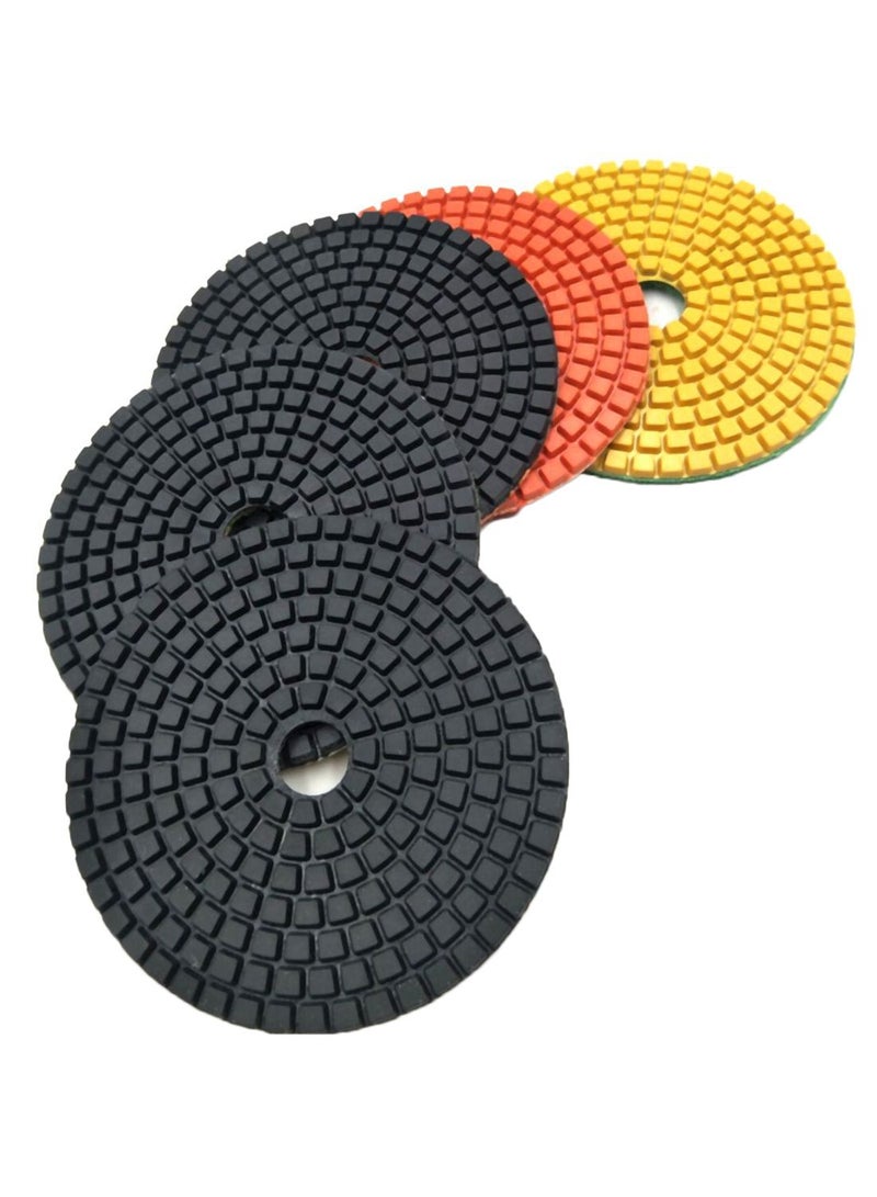 5-Piece Sanding Polishing Set Black/Orange/Yellow