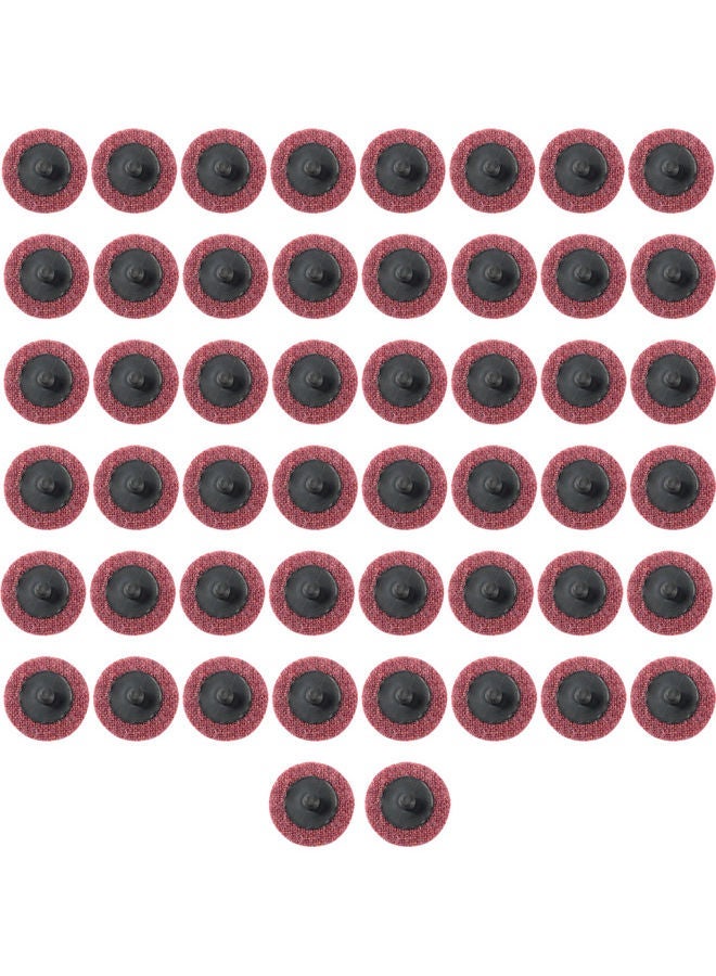 50-Piece Medium Roll Lock Sanding Grinding Discs Red/Black