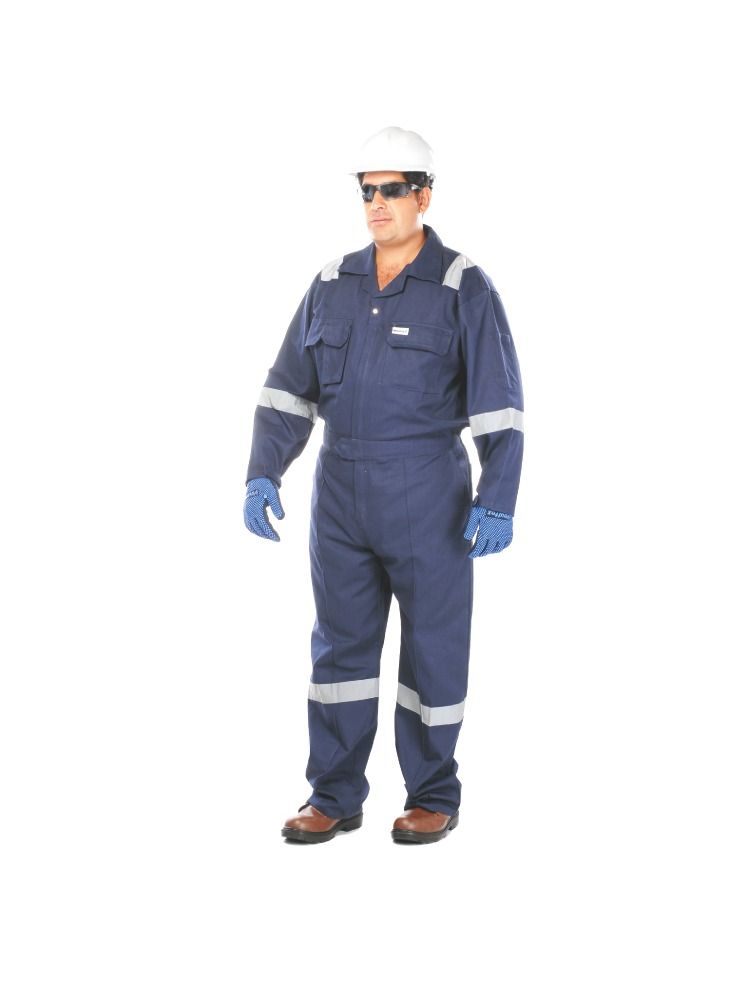 Medium Safety Cotton Coverall Twill Work Wear Uniform Navy Blue