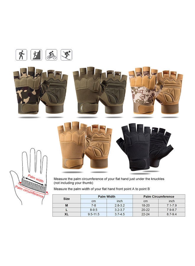 Wearproof Half Finger Gloves L