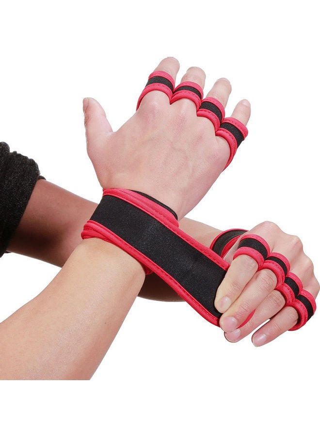 Lifting Workout Gloves With Integrated Wrap L