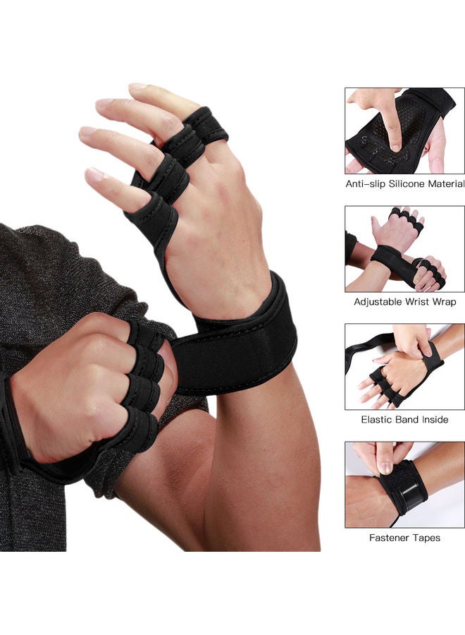 Lifting Workout Gloves With Integrated Wrap XL