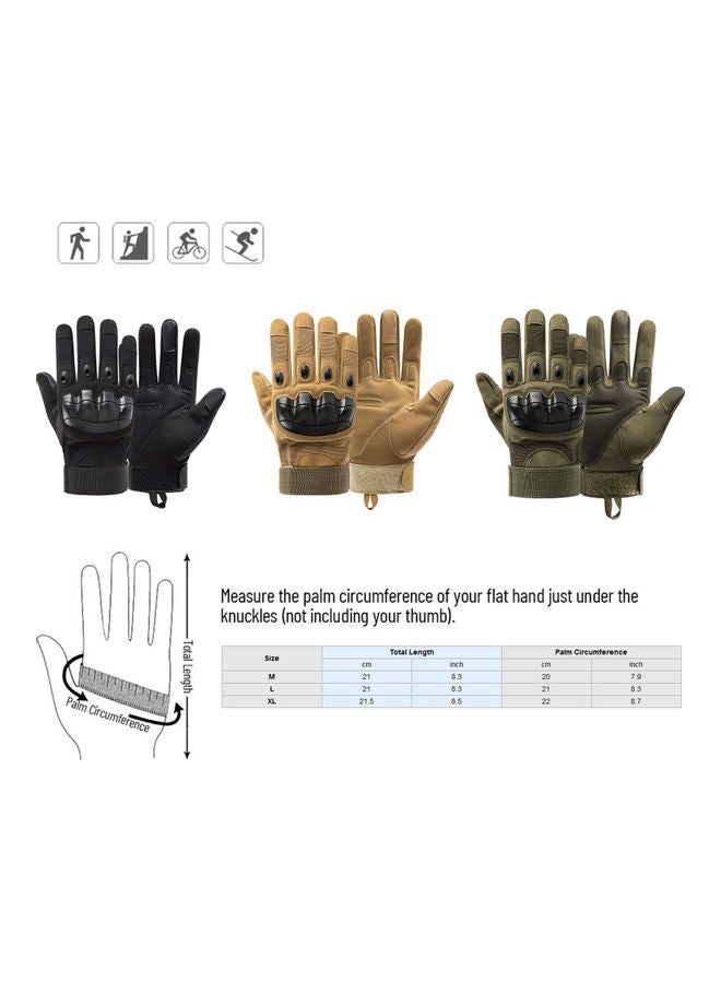 Full Finger Knuckle Touchscreen Anti Slip Gloves 17x3x16cm