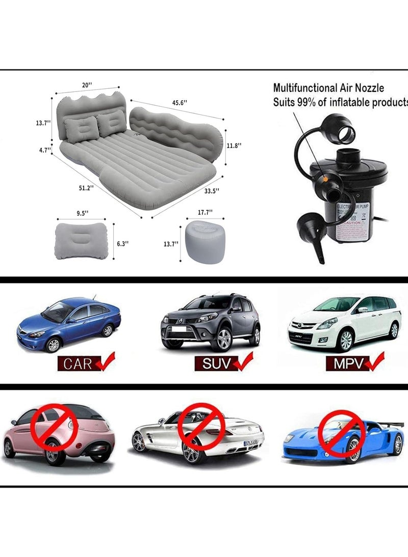 Inflatable Car Mattress for Opel Insignia Car Camping Travel Bed Portable Rest Cushion with Pump and Two Inflatable Pillows